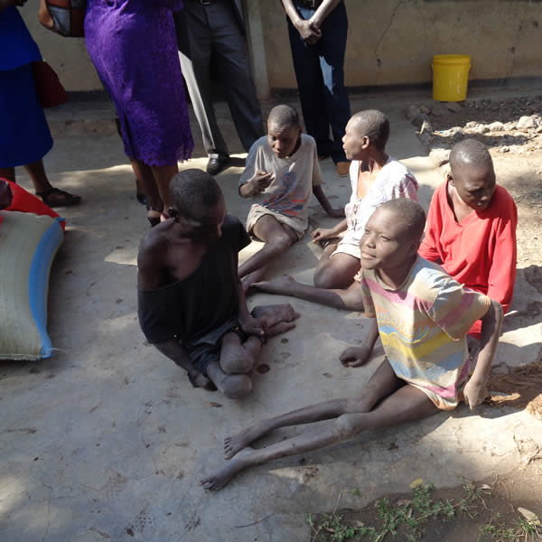 A family with five children physically disabled need support